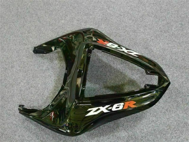 2007-2008 Schwarz rote Flamme Kawasaki ZX6R Motorrad Verkleidung 2007-2008 Schwarz rote Flamme Kawasaki ZX6R Motorrad Verkleidung