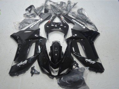 2007-2008 Schwarz weißer Ninja Kawasaki ZX6R Motorrad Verkleidung