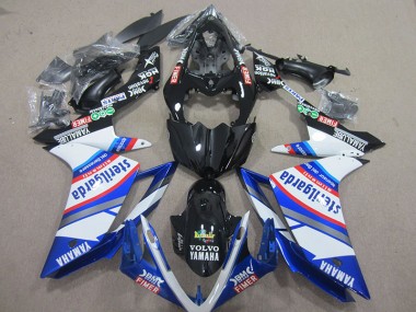 2007-2008 Schwarz weißes Sterilgarda Yamaha YZF R1 Motorrad Verkleidung