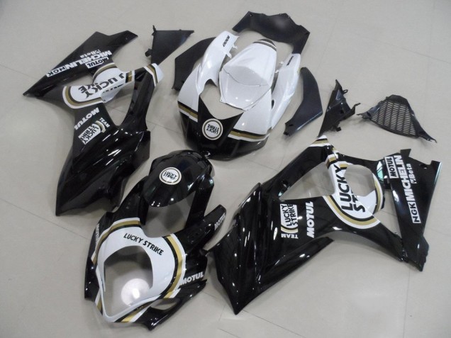 2007-2008 Schwarzer Lucky Strike Suzuki GSXR 1000 Motorrad Verkleidung 2007-2008 Schwarzer Lucky Strike Suzuki GSXR 1000 Motorrad Verkleidung