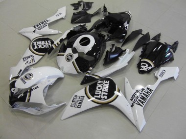 2007-2008 Schwarzer Lucky Strike Yamaha YZF R1 Motorrad Verkleidung