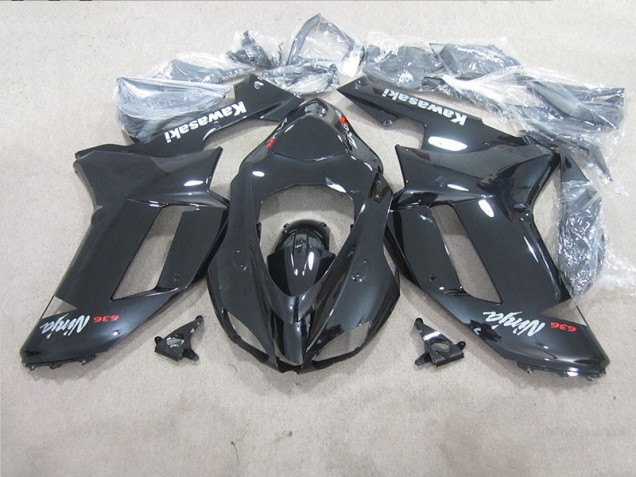2007-2008 Schwarzer Ninja 636 Kawasaki ZX6R Motorrad Verkleidung