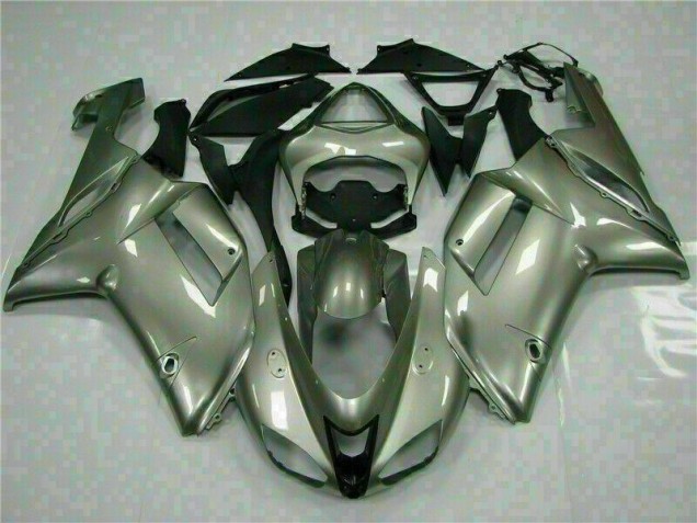 2007-2008 Silber Kawasaki ZX6R Motorrad Verkleidung 2007-2008 Silber Kawasaki ZX6R Motorrad Verkleidung