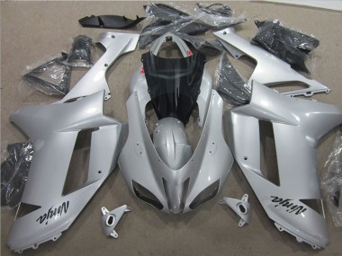 2007-2008 Silber Kawasaki ZX6R Motorrad Verkleidungen