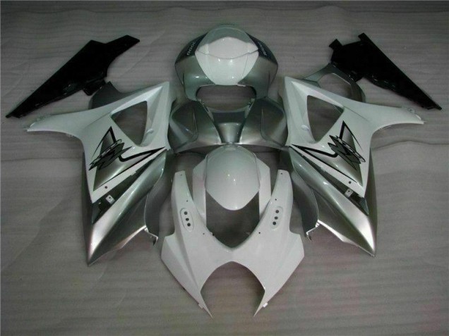 2007-2008 Silber Weiß Suzuki GSXR 1000 Motorrad Verkleidung 2007-2008 Silber Weiß Suzuki GSXR 1000 Motorrad Verkleidung