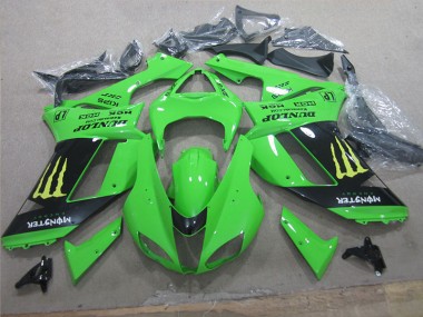 2007-2008 Weiß Blau Ninja Kawasaki ZX6R Motorrad Verkleidung