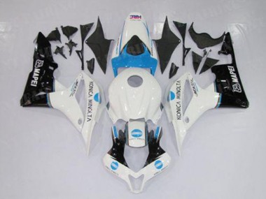 2007-2008 Weiß Blau Schwarz Honda CBR600RR Motorrad Verkleidung