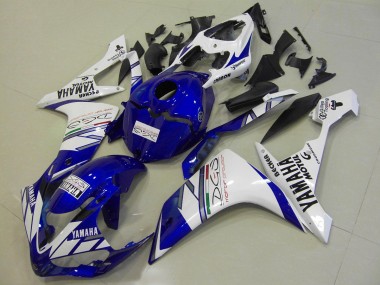 2007-2008 Weiß Blau Tri Colour Yamaha YZF R1 Motorrad Verkleidung