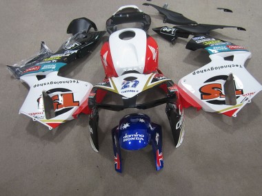 2007-2008 Weiß Rot Blau Honda CBR600RR Motorrad Verkleidung