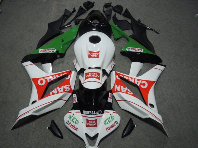 2007-2008 Weiß Rot MORELLATO San Carlo Honda CBR600RR Motorrad Verkleidung 2007-2008 Weiß Rot MORELLATO San Carlo Honda CBR600RR Motorrad Verkleidung