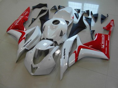 2007-2008 Weiß Rot Rennen Version Honda CBR600RR Motorrad Verkleidung