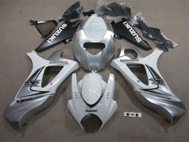2007-2008 Weiß Silber Suzuki GSXR 1000 Motorrad Verkleidung