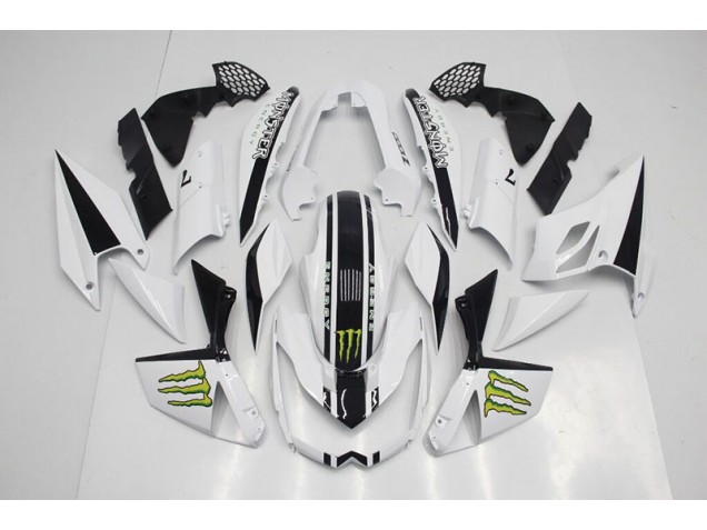 2007-2009 Weiß Kawasaki Z1000 Motorrad Verkleidungen