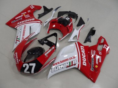 2007-2014 Banner 27 Ducati 848 1098 1198 Motorrad Verkleidung