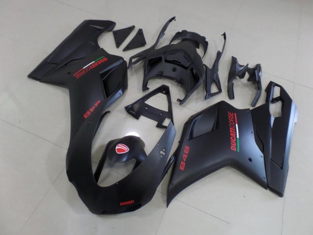 2007-2014 Matt Schwarzer roter Aufkleber Ducati 848 1098 1198 Motorrad Verkleidung 2007-2014 Matt Schwarzer roter Aufkleber Ducati 848 1098 1198 Motorrad Verkleidung