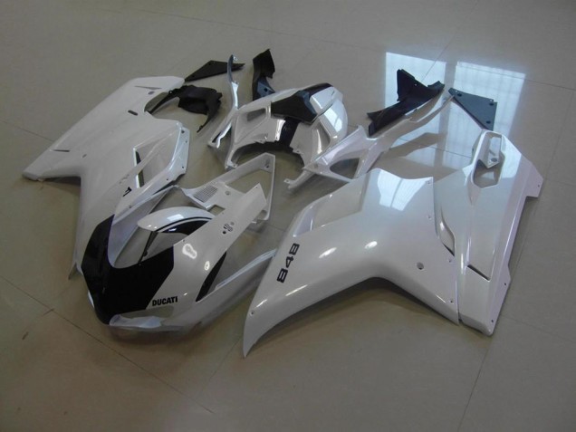 2007-2014 Perl Weiß Schwarz gestreift Ducati 848 1098 1198 Motorrad Verkleidung 2007-2014 Perl Weiß Schwarz gestreift Ducati 848 1098 1198 Motorrad Verkleidung