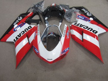 2007-2014 Rot Weiß Generali Tim Ducati 1098 Motorrad Verkleidung