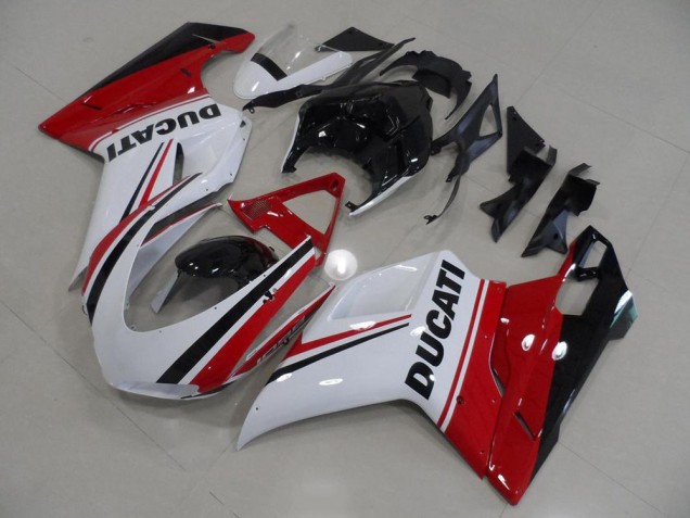 2007-2014 Rot Weiß Schwarz Ducati 848 1098 1198 Motorrad Verkleidung 2007-2014 Rot Weiß Schwarz Ducati 848 1098 1198 Motorrad Verkleidung