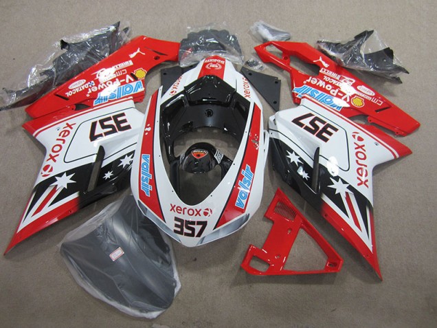 2007-2014 Rot Weiß Xerox 357 Ducati 1098 Motorrad Verkleidung 2007-2014 Rot Weiß Xerox 357 Ducati 1098 Motorrad Verkleidung