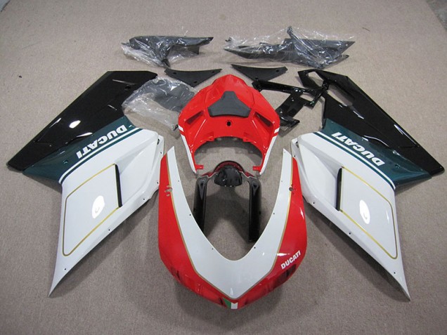 2007-2014 Weiß Rot Ducati 1098 848 Motorrad Verkleidung 2007-2014 Weiß Rot Ducati 1098 848 Motorrad Verkleidung