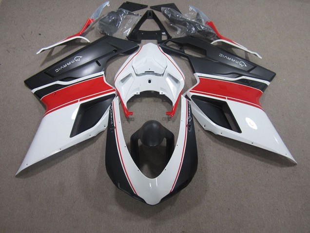 2007-2014 Weiß Rot Schwarz Marvic Ducati 848 Motorrad Verkleidung 2007-2014 Weiß Rot Schwarz Marvic Ducati 848 Motorrad Verkleidung