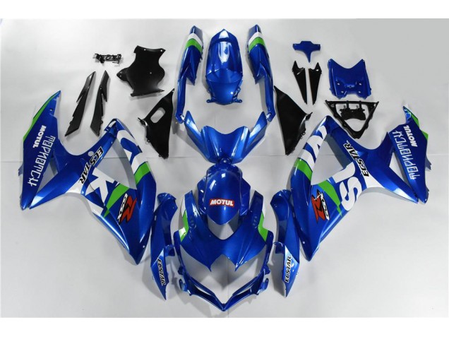 2008-2010 Blau Weiß Grün Suzuki GSXR 600/750 Motorrad Verkleidung 2008-2010 Blau Weiß Grün Suzuki GSXR 600/750 Motorrad Verkleidung