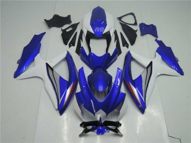 2008-2010 Blau Weiß Suzuki GSXR 600/750 Motorrad Verkleidung Komplett Sets 2008-2010 Blau Weiß Suzuki GSXR 600/750 Motorrad Verkleidung Komplett Sets