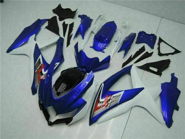 2008-2010 Blau Weiß Suzuki GSXR 600/750 Motorrad Vollverkleidung 2008-2010 Blau Weiß Suzuki GSXR 600/750 Motorrad Vollverkleidung