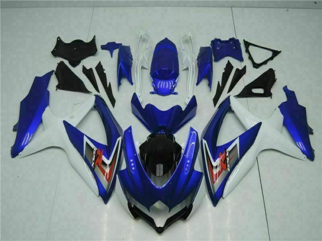 2008-2010 Blau Weiß Suzuki GSXR 600/750 Motorrad Vollverkleidung 2008-2010 Blau Weiß Suzuki GSXR 600/750 Motorrad Vollverkleidung