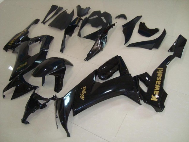 2008-2010 Glänzend Schwarz mit goldenem Aufkleber Kawasaki ZX10R Motorrad Verkleidung 2008-2010 Glänzend Schwarz mit goldenem Aufkleber Kawasaki ZX10R Motorrad Verkleidung