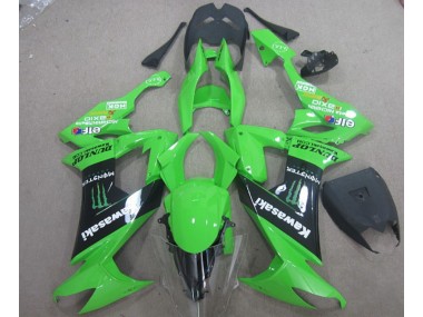 2008-2010 Grün Schwarz Monster Kawasaki ZX10R Motorrad Verkleidung