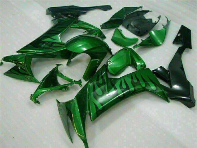 2008-2010 Grüne Flamme Kawasaki ZX10R Motorrad Verkleidung 2008-2010 Grüne Flamme Kawasaki ZX10R Motorrad Verkleidung