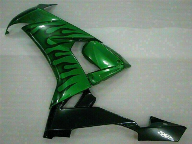 2008-2010 Grüne Flamme Kawasaki ZX10R Motorrad Verkleidung 2008-2010 Grüne Flamme Kawasaki ZX10R Motorrad Verkleidung