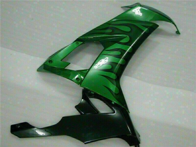 2008-2010 Grüne Flamme Kawasaki ZX10R Motorrad Verkleidung 2008-2010 Grüne Flamme Kawasaki ZX10R Motorrad Verkleidung