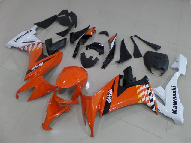 2008-2010 Orange und Weiß Kawasaki ZX10R Motorrad Verkleidung 2008-2010 Orange und Weiß Kawasaki ZX10R Motorrad Verkleidung