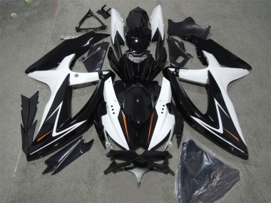 2008-2010 Schwarz Weiß Suzuki GSXR 600 Motorrad Verkleidung