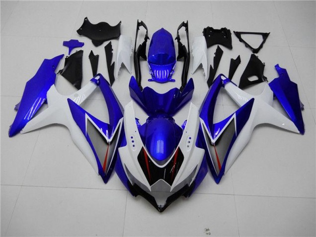 2008-2010 Weiß Blau Suzuki GSXR 600/750 Motorrad Verkleidung 2008-2010 Weiß Blau Suzuki GSXR 600/750 Motorrad Verkleidung