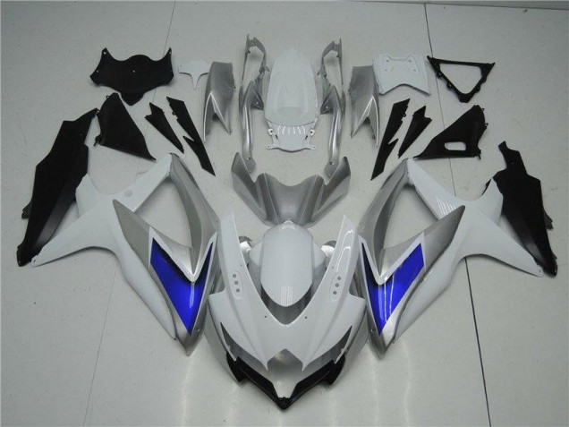 2008-2010 Weiß Silber Blau Suzuki GSXR 600/750 Motorrad Verkleidung 2008-2010 Weiß Silber Blau Suzuki GSXR 600/750 Motorrad Verkleidung