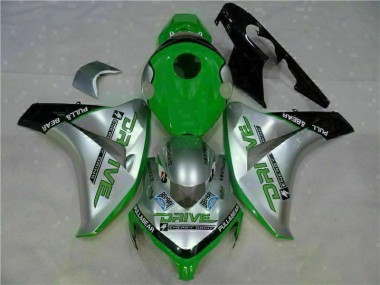 2008-2011 Grün Silber Honda CBR1000RR Motorrad Verkleidung
