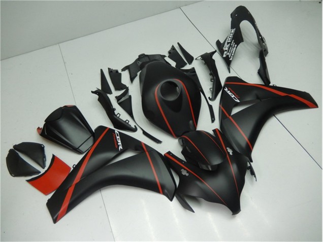 2008-2011 Matt Schwarz Rot Honda CBR1000RR Motorrad Verkleidung