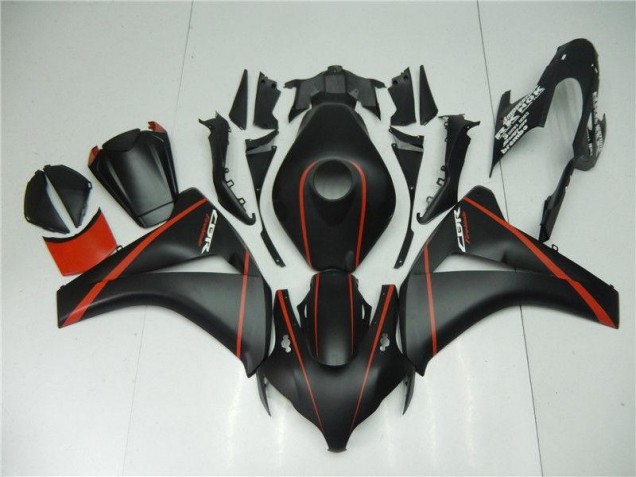 2008-2011 Matt Schwarz Rot Honda CBR1000RR Motorrad Verkleidung