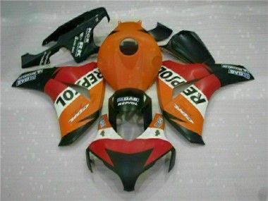 2008-2011 Orange Repsol Honda CBR1000RR Motorrad Verkleidung Komplett Sets