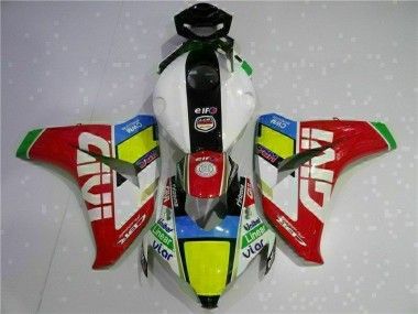 2008-2011 Rot Weiß Honda CBR1000RR Motorrad Verkleidung Komplett Sets