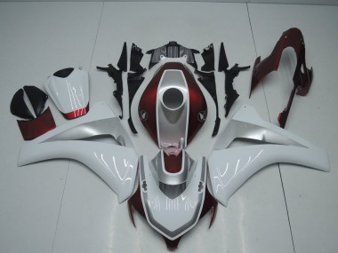 2008-2011 Rot Weiß Und Silber Honda CBR1000RR Motorrad Verkleidung