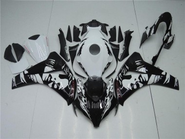 2008-2011 Schwarz Weiß Honda CBR1000RR Motorrad Verkleidung