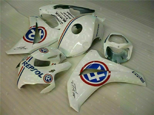 2008-2011 Weiß Blau Repsol Honda CBR1000RR Motorrad Verkleidungen