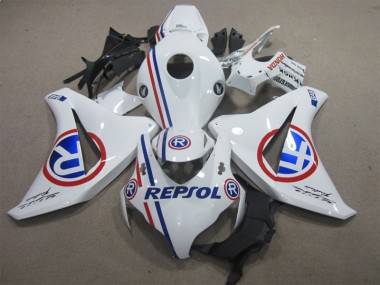 2008-2011 Weiß Blau Repsol Honda CBR1000RR Motorrad Vollverkleidung
