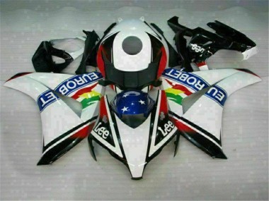 2008-2011 Weiß Blau Rot Eurobet Lee Honda CBR1000RR Motorrad Verkleidung