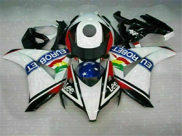 2008-2011 Weiß Blau Rot Eurobet Lee Honda CBR1000RR Motorrad Verkleidung 2008-2011 Weiß Blau Rot Eurobet Lee Honda CBR1000RR Motorrad Verkleidung