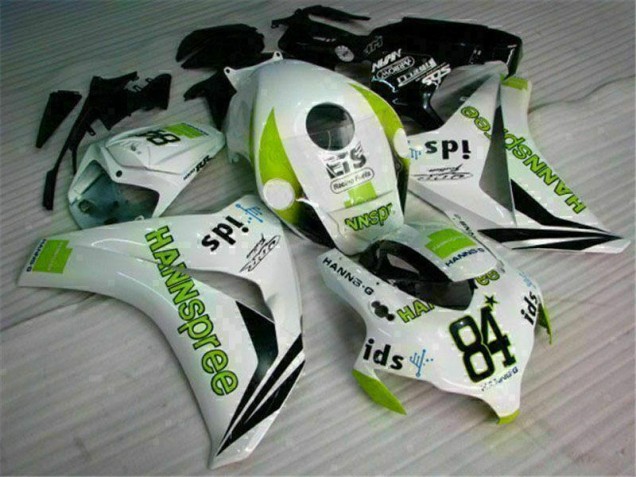 2008-2011 Weiß Grün Hannspree 84 Honda CBR1000RR Motorrad Verkleidung 2008-2011 Weiß Grün Hannspree 84 Honda CBR1000RR Motorrad Verkleidung